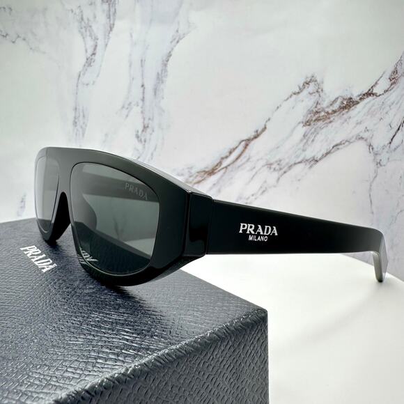 SPRC02_16K08Z_Prada_sunglasses  New PRADA Sunglasses Black Gray Lens 57-13-140 Authentic Prada